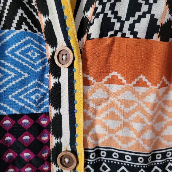 Anthropologie Women's Boho Patchwork Sleeveless Dress festival wear - Picture 7 of 13